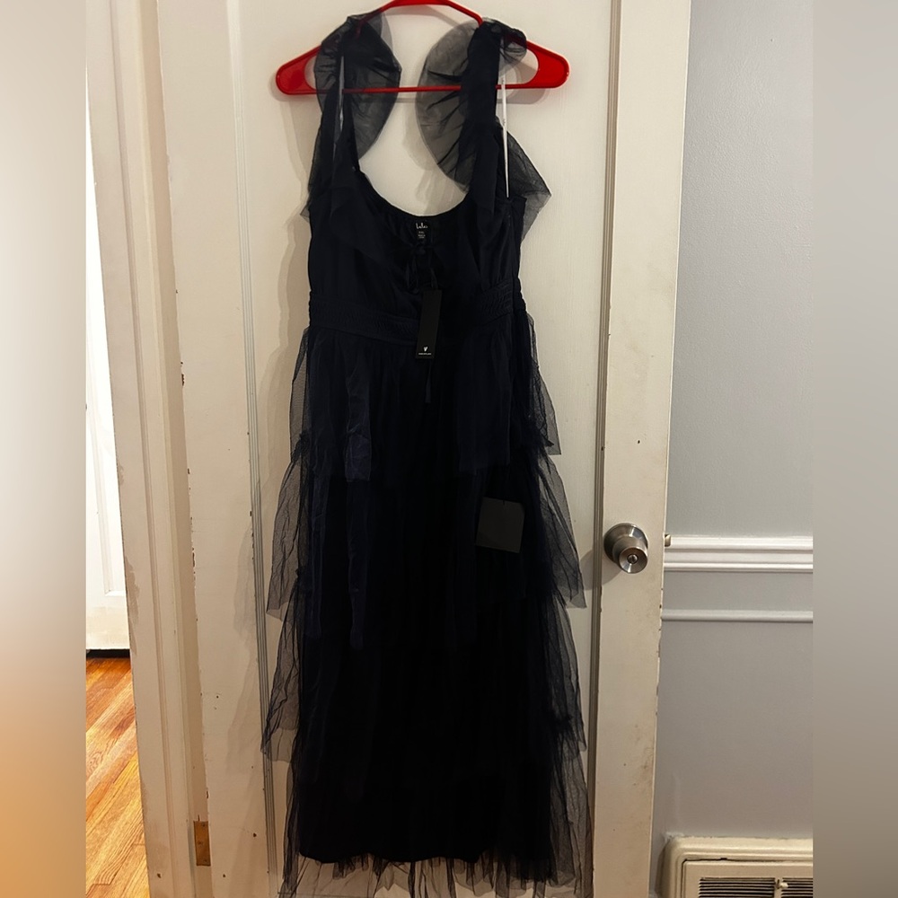 Elegant Navy Tulle Dress